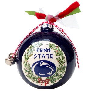 Penn State wreath & athletic logo holiday ornament image
